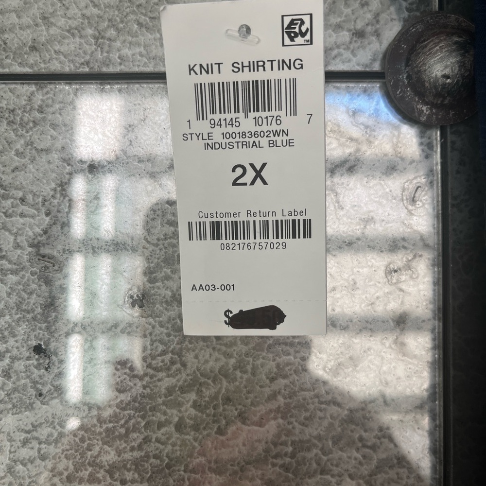 Style & Co. Dark Blue Blouse with Light Blue Embroidery - Picture 6 of 8